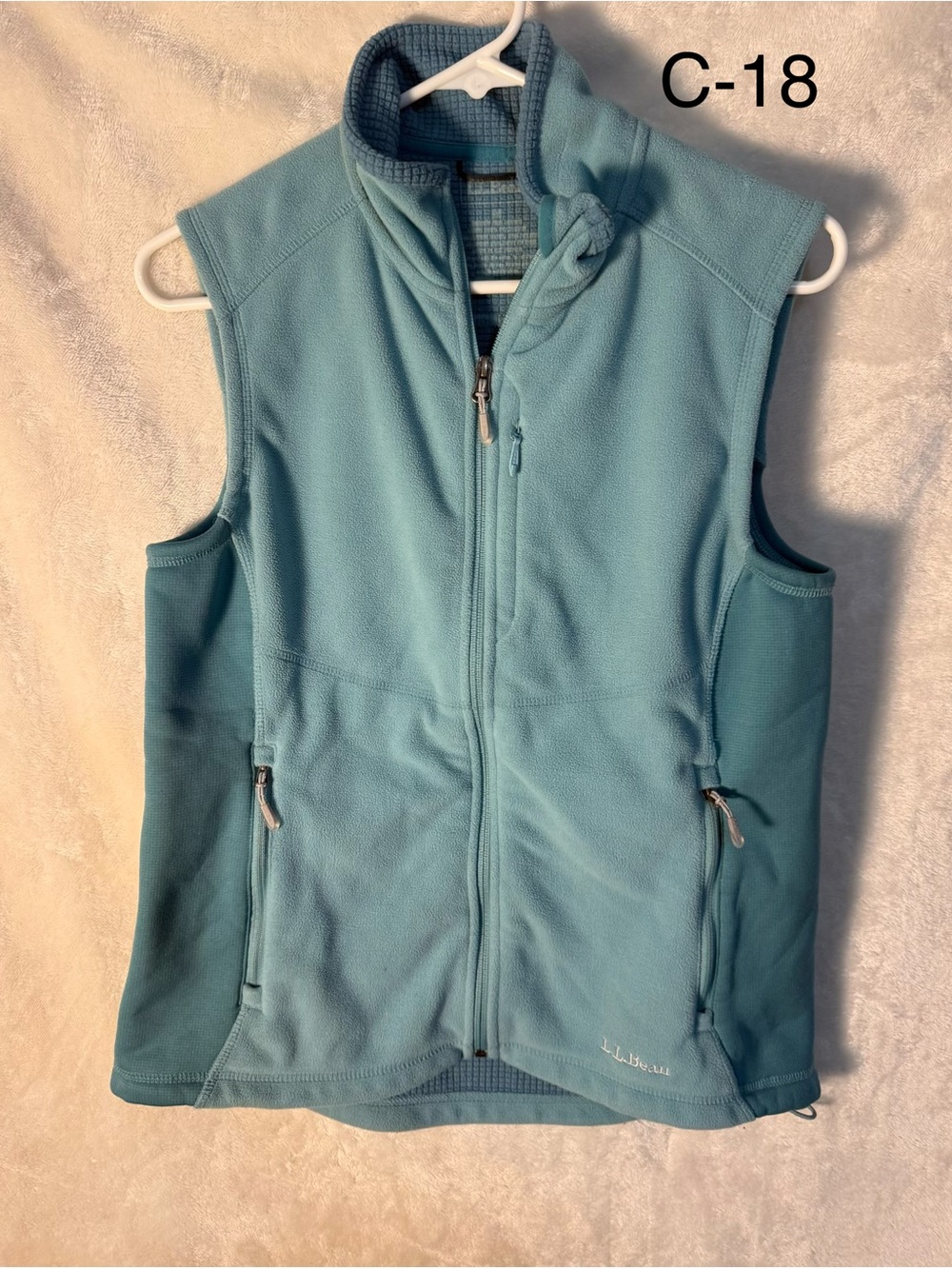 L.L. Bean Light Blue Fleece Vest